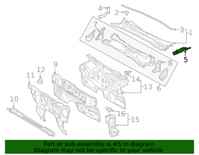 Left windshield wiper seal for Toyota Camry v70 18-24