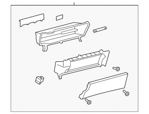Glove box, glove compartment Lexus ES350 07-09 gray