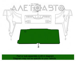 Trunk floor Fiat 500 12-19