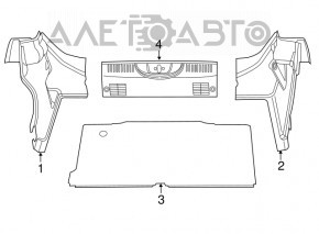 Trunk floor Fiat 500 12-19