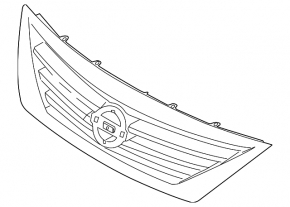 Grille radiator grill with badge Nissan Versa 15-19 usa rest