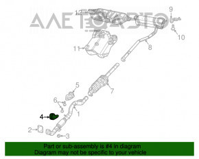 Front intake pipe mount Jeep Compass 17-21 2.4