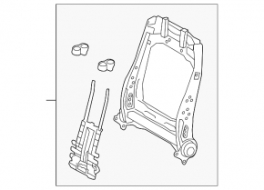 Toyota Camry V50 12-14 passenger seat backrest adjustment motor, without seat memory, without frame