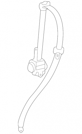 Rear right seat belt for Lexus GX470 03-09, gray