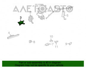 Airbag passenger in the dashboard Lexus RX350 RX450h 10-15 rusty pyropatron