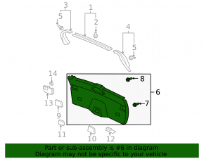 07-09 Acura MDX Tailgate Trim