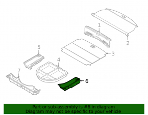 Left trunk tray Kia Niro 19-22 EV black