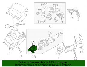 Left steering column switch for Mitsubishi Outlander 14-17