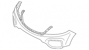 Front bumper bare upper part Kia Sorento 11-13 prerest