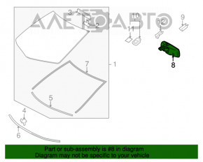 Interior mirror Lexus RX350 RX450h 10-15 with light control