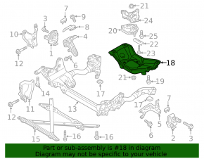 Crossmember manual transmission Audi A4 B8 08-16 2.0T aluminum