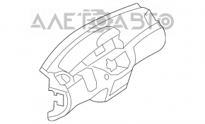 Torpedo front panel lower part Mercedes W221 black