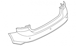 Rear bumper bare Ford Focus mk3 11-14 prerest 4d