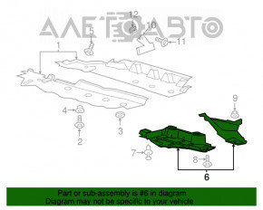 Trunk bottom protection left Ford Edge 15-24