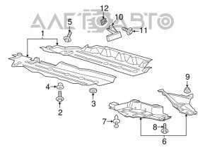 Trunk bottom protection left Ford Edge 15-24