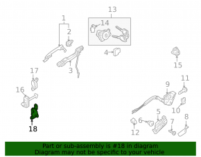 Door hinge lower front left Mazda6 09-13