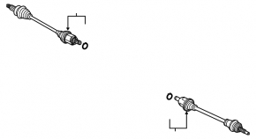 Drive axle rear left Lincoln MKZ 17-20 for locking