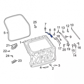 Left tailgate hinge Ford Explorer 20-