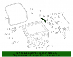 Left tailgate hinge Ford Explorer 20-