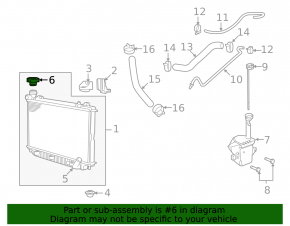 Cadillac ATS 13- Coolant Expansion Tank Cap