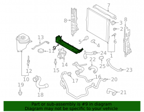 Radiator bracket lower BMW X5 E70 07-13 3.0 plastic