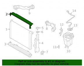 Upper radiator mount frame for BMW 3 Series G20 19-25 with M4. Main, 3.0L twin-turbo, main