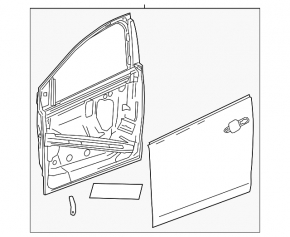 Door bare front left Chevrolet Volt 16-