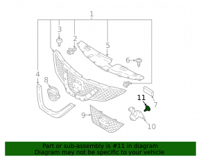 Bracket for cruise radar Nissan Rogue Sport 17-19