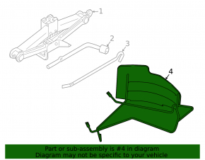 Mitsubishi Outlander 14-20 spare tire bracket