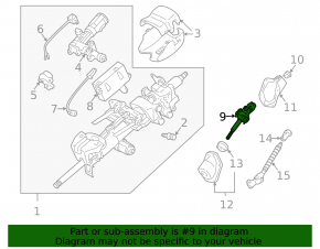 Upper steering cardan shaft Lexus GX470 03-09