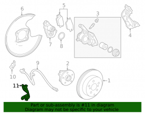 Brake hose bracket rear right Toyota Venza 21-