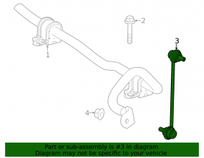 Front left stabilizer link for Lexus RX 23-26 Japan built