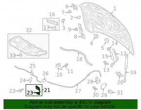 Hood lock right Audi A6 C7 12-18