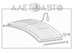 The rear window of an Audi A6 C7 12-18 has a broken heating wire, and is not factory tinted.