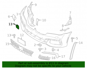 Plug towing hook front bumper BMW 7 G11 G12 16-19 M-Sport