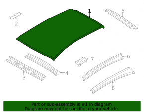 Roof metal Subaru XV Crosstrek 18-23