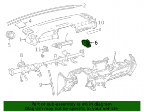 Front center air duct deflector left Toyota Rav4 13-18 black