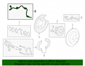 ABS sensor rear left Honda CRV 12-16