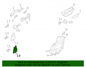 Door hinge lower rear right Subaru Forester 19- SK