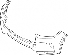 Bare front bumper for Infiniti QX50 19-25