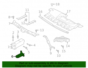 Front subframe reinforcement left Infiniti QX50 19-20