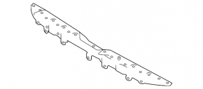 Upper front bumper mounting strip for Infiniti Q60 17-18