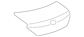 The trunk lid of a Toyota Solara 2.4 04-08 dent