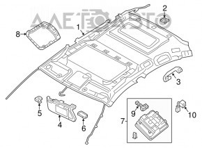 Nissan Altima 13-18 Ceiling Trim Beige for Sunroof