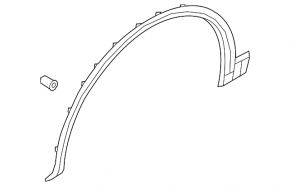 Front left wing arch trim Audi Q5 80A 21- OEM