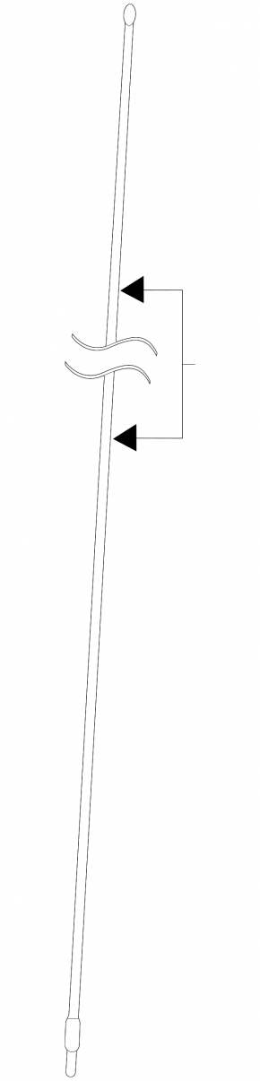 Antenna rod Toyota Sienna 11-15 front, type 2