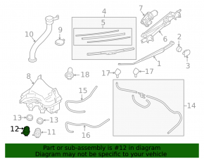 Subaru Outback 15-19 Rear Window Washer Motor