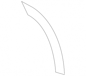 Rear right wing arch trim Audi Q5 8R 09-17 on bumper
