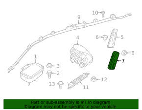 Airbag airbag seat rear right Mercedes GLS-class X166 13-19