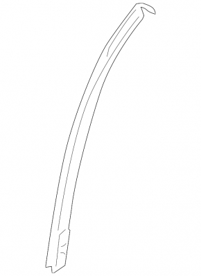 Rear right door glass guide Mazda6 03-08 rust